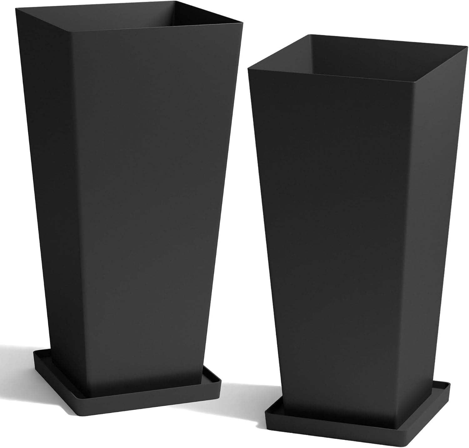 Tall Outdoor Planters, Set of 2, 28 inch